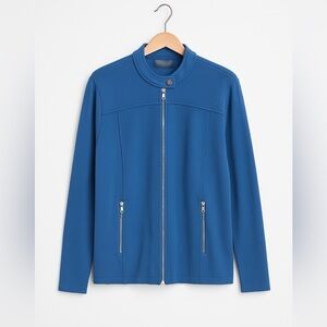 Lauren Ralph Lauren Blue Knit Cardigan Sweater Jacket, Size 1X